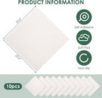 Carpet Tile 10 Pack 24” X 24” Self Adhesive Carpet Floor Tiles Anti-Slip Squares Peel and Stick Floor Tilel DIY Installation for Bedroom(White)