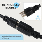 EP 100 Ft Outdoor Extension Cord - 12/3 SJTW Heavy Duty Black Extension Cable with 3 Prong Grounded Plug - Power Cord for Lawn, Garden, Appliances