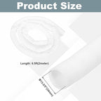 MECCANIXITY 1-3/10 Inch ID Split Loom Tubing 6.5ft Polyester Cord Protector Wire Cable Sleeve for USB Cable Power Cord, White