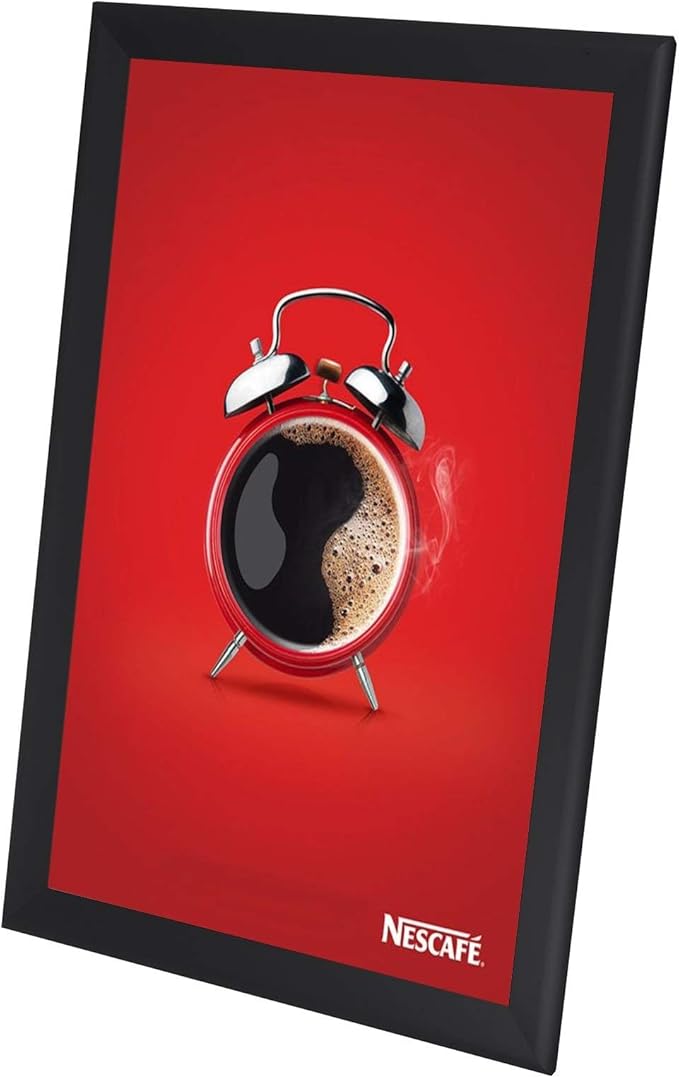 SnapeZo Poster Frame 20x30 Inches, Black 1.7 Inch Aluminum Profile, Front-Loading Snap Frame, Wall Mounting, Wide Series