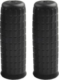 2Pcs Wheelbarrow Rubber Handles Replacement, Anti-slip Handle Grip Covers Weatherproof Handles Non-Slip Round Tubes for Garden Carts(122x32mm Black)