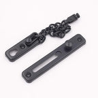 6 Pack Door Chain Lock, KINJOEK Stainless Steel Security Chain Guard with Spring Anti Theft Press Lock, Heavy Duty Polished Door Latch with Screws, Black