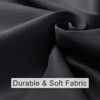 JIUZHEN Short Blackout Curtains for Small Window - Cafe Room Darkening Privacy Thermal Insulated Half Window Curtains Tiers for Bathroom,Kitchen, W 42 x L 36, Set of 2 Panels with Tiebacks, Dark Grey