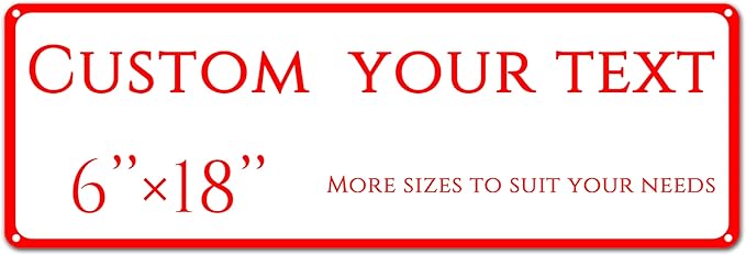 Custom Sign, street signs customized，custom office door signs，be right back sign， Customize for Office, Business, Workplace, office, Home, Delivery Signs(6 * 18 Inch)