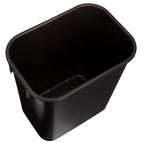 Amazon Basics Small Trash Can, Rectangular Commercial Office Wastebasket, 3 Gallon (Pack Of 6), Black
