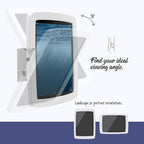 Tablet Wall Mount Lockable Tiltable Anti Theft Security - Compatible with 10.9" iPad 10th, Pro 11" 1 2 3 4, Air 4 5, Air 11", iPad 11"(A16) - BSW102WA