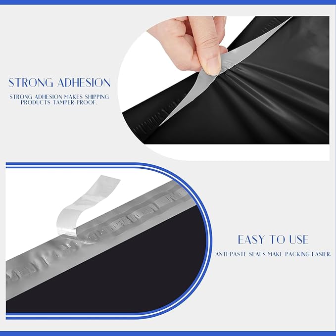 Metronic Poly Mailers 24×36 500Pack Black, Extra Large Shipping Bags for Clothes,Self Seal Shipping Envelopes for Small Business,Waterproof Mailers Poly Bags for Shipping,Packaging Mailing Bags Bulk