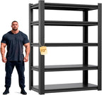 Heavy Duty Storage Shelves Unit, Adjustable Metal Garage Shelving,3500LBS Garage Storage Industrial Shelves,Storage Racks,Steel Shelf Suitable for Shop,Warehouse,Basement