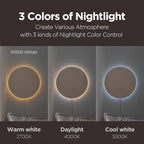 mooas Full Moon LED Silent Wooden Digital Wall Clock with Remote Control, Backlight Nightlight Digital Wood Wall Clock, Sunrise Alarm Melody, 5 Level Brightness Modern Decorative Office Livingroom