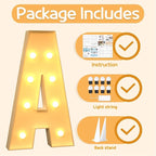 Marquee Letters 3 Feet Tall Large Light Up Letters A Marry Me Engagement Party Decor Yellow Light Birthday Decorations Balloon Arch Kit Foam Sign A