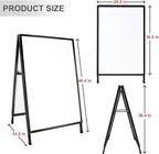 A Frame Sidewalk Sign 24x36 Inches Sandwich Board Signs Outdoor, Heavy Duty Double-Sided A Frame Sign Holder with 2 Anti-Glare Covers & Corrugated Plastic Boards, 2 Pack