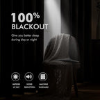 MIULEE 100% Blackout Linen Textured Curtains for Bedroom Solid Thermal Insulated Cream White Grommet Room Darkening Curtains & Drapes Luxury Decor for Living Room Nursery 52 x 108 Inch (2 Panels)