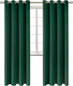 BGment Christmas Blackout Curtains - Grommet Thermal Insulated Room Darkening Bedroom and Living Room Curtains, Set of 2 Decorative Curtain Panels (52 x 84 Inch, Emerald Green)