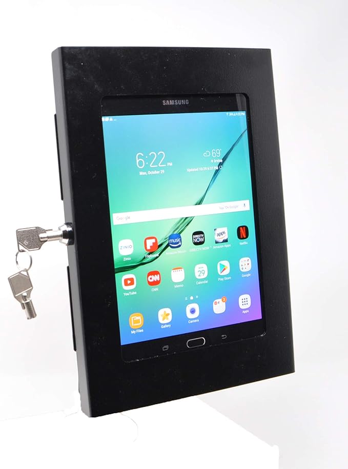 TABcare Locking Anti-Theft Metal Case for Samsung Galaxy TAB 8" 8.4" Tablet for Kiosk, POS, Store, Show Display, Time Clock (TAB S 8.4, Black)