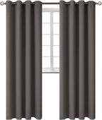 BGment Blackout Curtains for Bedroom - Grommet Thermal Insulated Room Darkening Curtains for Living Room, Set of 2 Panels (52 x 95 Inch, Grey)