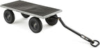 Gorilla Carts Steel Utility Cart, 7 Cu Ft Bed, 1000 lb Load Capacity, Gray – Towable Heavy-Duty Outdoor Hauling Wagon with Removable Side Panels for Yard, Lawn, Garden or Landscaping