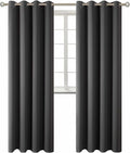 BGment Blackout Curtains for Living Room - Grommet Thermal Insulated Room Darkening Curtains for Bedroom, 2 Panels of 52 x 95 Inch, Dark Grey