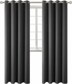 BGment Blackout Curtains for Living Room - Grommet Thermal Insulated Room Darkening Curtains for Bedroom, 2 Panels of 52 x 95 Inch, Dark Grey