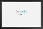 SnapeZo Movie Poster Frame 27x40 Inches, Black 1.7 Inch Aluminum Profile, Front-Loading Snap Frame, Wall Mounting, Wide Series for One Sheet Movie Posters