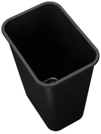 Amazon Basics Trash Can, Rectangular Commercial Office Wastebasket, 10 Gallon (Pack Of 2), Black
