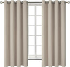 BGment Room Darkening Curtains 63 Inches Long - Grommet Thermal Insulated Drapes Window Treatment Curtains for Bedroom, 2 Panels, 52 x 63 Inch, Camel
