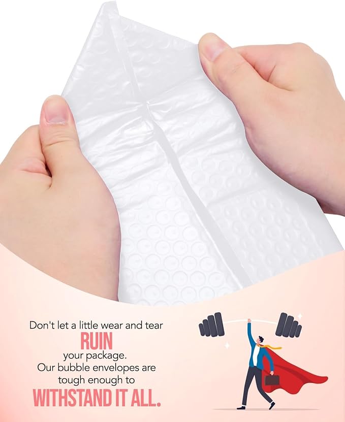GSSUSA White Bubble Mailers 6x10 Small Padded Envelopes 9600 Pack,1 Pallet,Strong Adhesion Shipping Mailer Self-Seal Bubble Envelopes for Small Business
