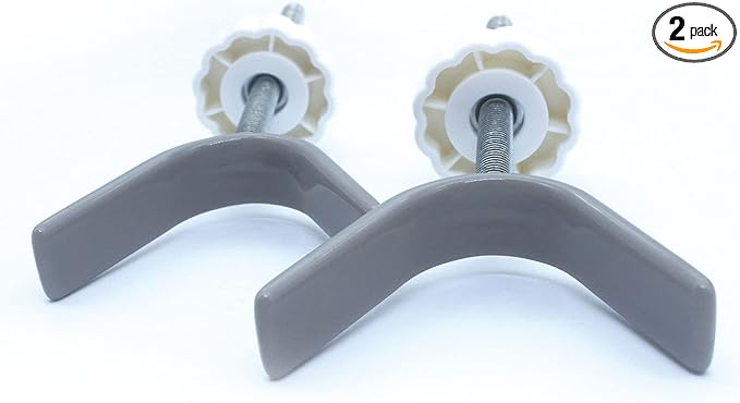 Baby Gate Banister Adapter Y-Spindle Rods - M8(8mm) for Pressure Mounted Baby and Pet Safety Stair Gates with Extra Long Wall Mounting Screws Rod & Bolts (Y-Grey-2 Pack)