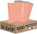 Metronic Poly Mailers 14.5x19 1000 Pcs, Medium Size Shipping Bags for Clothes, Large Poly Mailer Bags Bulk, Shipping Envelopes, Mailing Bags for Small Business, Strong Adhensive Poly Bags, Peach Pink