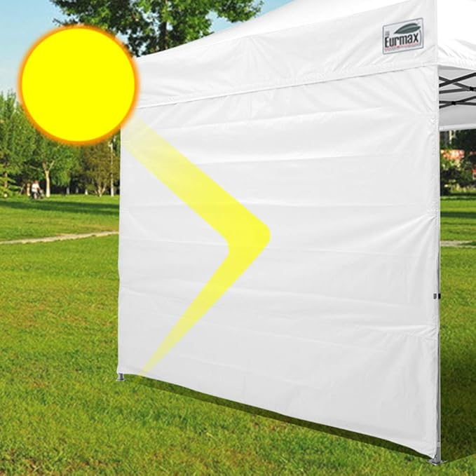 Eurmax USA Instant SunWall 10x10 Canopy Tent Sidewall, 1 Pack (Navy Blue)