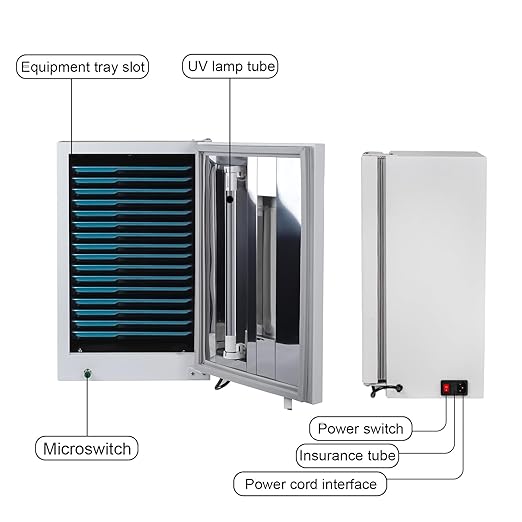 Automatic Sterilizer 27L Large Capacity Storage Cabinet Digital Sterilization Machine with Touch Dispaly Screen, Time Setting,10 Stainless Trays