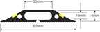 D-Line 30ft Floor Cord Cover, Made in USA Linkable Cable Protector, Hide Extension Cords, Protect Cords, Prevent Cable Trips, Cord Hider, Heavy Duty - Cord Cavity = 1.18" (W) x 0.39" (H), Black/Yellow
