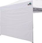 Eurmax USA Instant Canopy SunWall Camping Tent Tarp Shelter 8x8 Canopy Wall Sidewall, 1 Pack (White)
