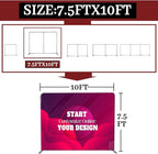Custom Tension Fabric Display Backdrop Trade Show Backdrop Banner Stand for Weddings, Events, Booth (Double Sided Print 7.5x10 Ft)