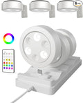 EZVALO Picture Lights for Wall, Rechargeable Battery Magnetic Poster Lights with 3 Color Temps & 12 RGB, Remote Dimmable Timer Light, Wall Decor Light for Art Display (6 Pack with Charging Station)