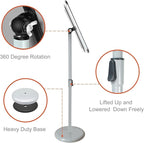 Adjustable Pedestal Sign Holder Stand, Poster Stand Aluminum Snap Open Frame for 11X17 Inches with Heavy Round Base, Both Vertical and Horizontal Sign Displayed (Sliver)