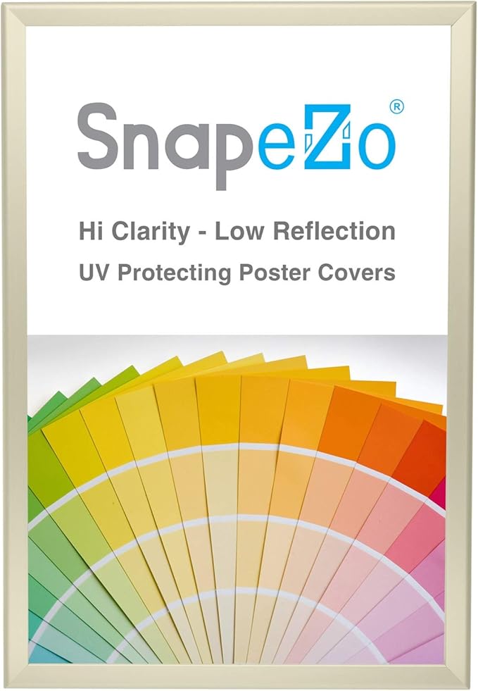 SnapeZo Poster Frame 20x30, Off-White, 1.25 Inch Aluminum Profile, Front-Loading Snap Frame, Wall Mounting, Professional Series