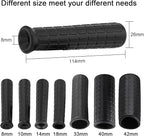 Rubber Handles for Wheelbarrow, 8-42mm Inner Diameter Wheelbarrow Handles Fit Most Wheelbarrows, Wheelbarrow Handle Grips Replacement(114 x 8mm)