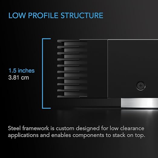 AC Infinity AIRCOM S7, Quiet Cooling Fan System 12" Top-Exhaust for Receivers, Amps, DVR, AV Cabinet Components