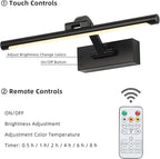 Picture Light Removable Battery Charging, 16in Wireless Art Light for Paintings, Dimmable 5000mAh Recharging Battery Picture Light with Remote Control for Pictures Display