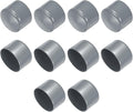 uxcell 10pcs Rubber End Caps 63mm(2 1/2 Inch) ID Vinyl Round End Cap Cover Screw Thread Protector Light Grey