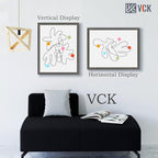 VCK 22x28 Frame Set of 5, Gray Solid Wood Poster Picture Frame, Exclusive Wood Grain, Wall Gallery Frame