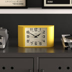 NEWGATE® Mini Metro Desk Clock | Retro Mantel Clock | Citrus Yellow | Mid Century Style for Desk, Table top, Shelf or Bedside