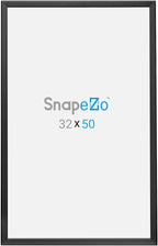 SnapeZo Poster Frame 32x50, Black, 1.25 Inch Aluminum Profile, Front-Loading Snap Frame, Wall Mounting, Professional Series