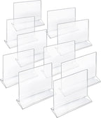 Azar Displays 142717 8.5-Inch Width by 8.5-Inch Height Top-Load Acrylic Sign Holder, 10-Pack