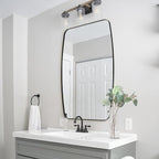 ANDY STAR 24x40” Black Bathroom Mirror, Oblong Vanity Mirror with Stainless Steel Metal Frame, Matte Black Oval Mirror for Over Sink, Modern Anti Rust Wall Mounted