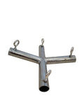 3/4" Canopy Frame Connector Fittings with Eyebolts (Receives 3/4" Diameter Pipe) (4-Way Top End Center Angle)