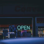 HiNeon Ice Blue Neon Open Sign 20inx7in LED Open Sign w/Remote Controller, Electric Cyan Light Sign for Business Store, w/Hanging Chain for Shop Windows, Direct Plug-In w/ 12V Power Adapter