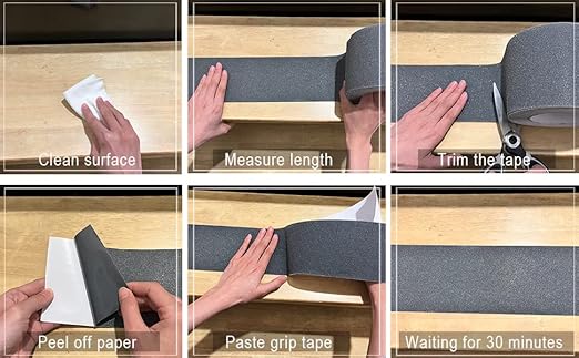 Anti Slip Traction Tape Grey Grip Tape Waterproof 2Inch x 66 Ft Heavy Duty Non Slip Strips Safety Anti Slip Tape for Stairs Steps Ramp Tread Traction Tread Staircases Outdoor/Indoor Walk