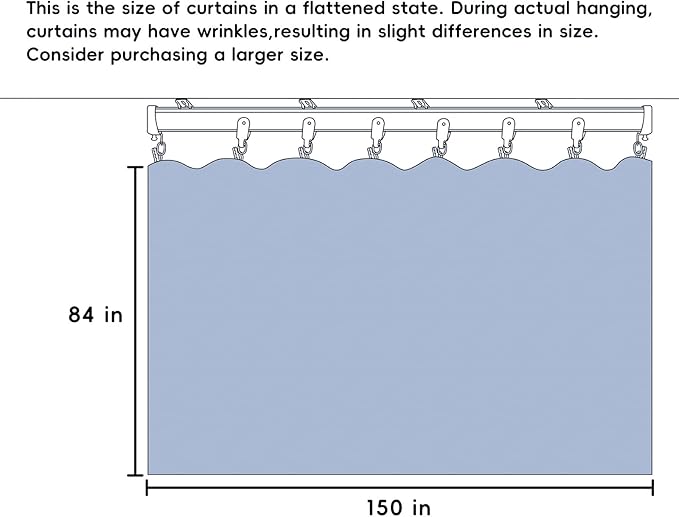 Room Divider Curtains with Flexible Ceiling Tracks Set,Blackout Curtain Ceiling Mount Curtain Track Privacy Room Dividers Ceiling Track Curtain Rod(Grey Drape & Black Rail W 12.5 × H 7 FT)