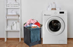 42L Collapsible Plastic Laundry Baskets,Foldable Laundry Hamper,Pack of 2 (Grey)